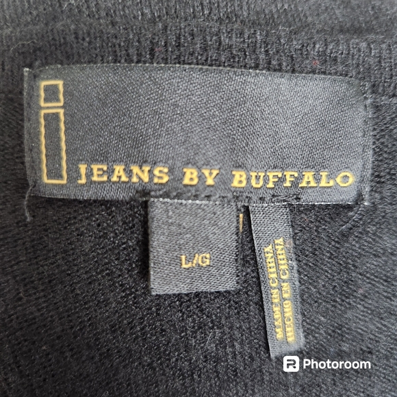 Jeans by Buffalo "Bondy" Gothcore Sheer Long Sleeve Rave Hi-Low Black Sweater L - Picture 6 of 10